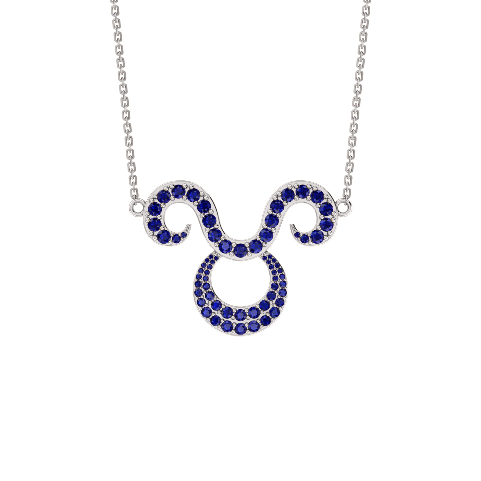 RKC 1,60 ct Moissanit Charming Aries Halskette Set 925 Silber 14 Karat Gelbgold plattiert Gewicht 5,00 g Höhe 25,40 mm