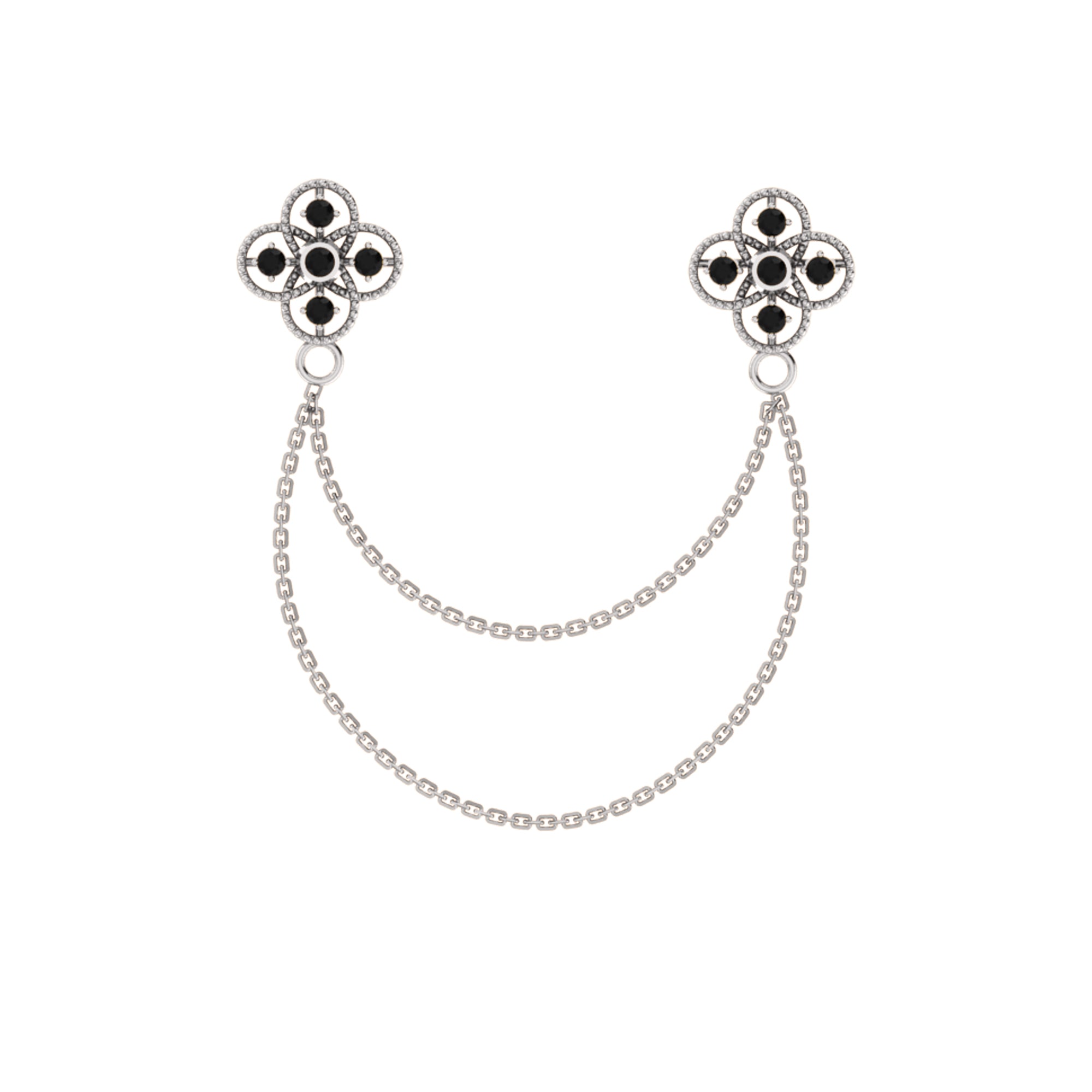 Spilla RKC Moissanite in argento sterling 925 placcata in oro rosa 14 carati Peso del prodotto 3,80 GM Altezza 17,40 MM
