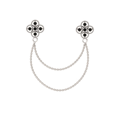 Spilla RKC Moissanite in argento sterling 925 placcata in oro rosa 14 carati Peso del prodotto 3,80 GM Altezza 17,40 MM