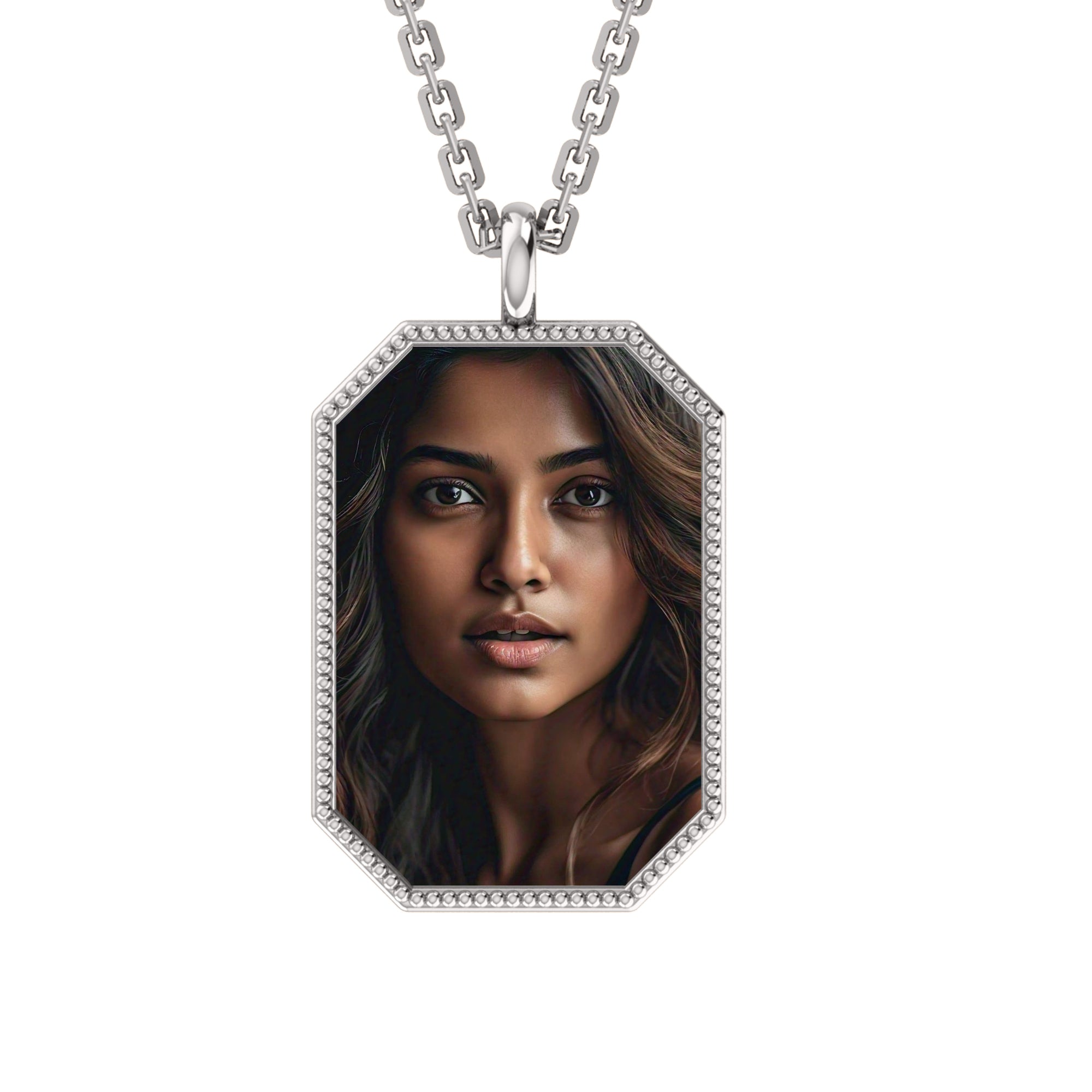 Ciondolo con foto RKC Gioielli in argento 925 placcato in oro rosa 14K Peso 5,00 g Altezza 24,00 mm
