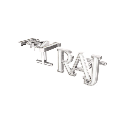 RKC 925 Sterling Silver Enamel Cufflinks 14K Rose Gold Plated Product Wt 3.80 gm