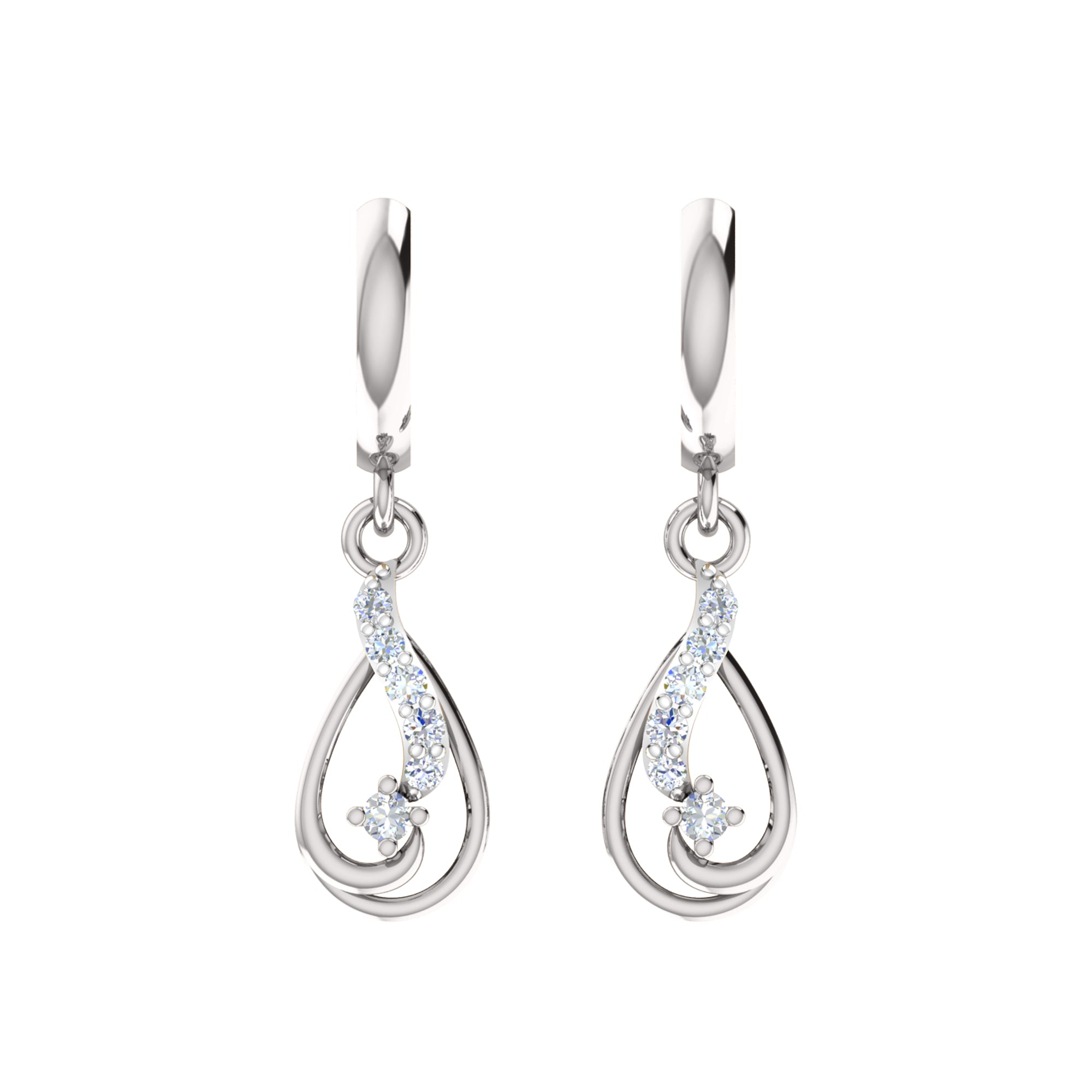 Ciondolo in moissanite da 0,40 ct in argento dorato RKC 925 con peso di 3,60 g e orecchino da 2,30 g con placcatura in oro giallo 14 carati