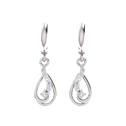 Ciondolo in moissanite da 0,40 ct in argento dorato RKC 925 con peso di 3,60 g e orecchino da 2,30 g con placcatura in oro giallo 14 carati