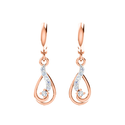 Ciondolo in moissanite da 0,40 ct in argento dorato RKC 925 con peso di 3,60 g e orecchino da 2,30 g con placcatura in oro giallo 14 carati