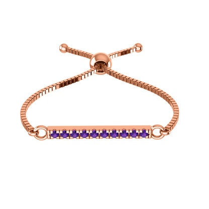 Bracciale regolabile Bolo da donna multiplo in argento sterling RKC 925 con peso di carati 0,2 CT, placcato in oro giallo 14 carati, peso del prodotto 2,80 GM