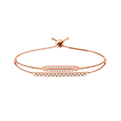 RKC Damen-Armband aus 925er-Sterlingsilber mit 0,81 Karat Moissanit, 14 Karat Gelbgold vergoldet, Gewicht 4,50 g, Höhe 36,85 mm