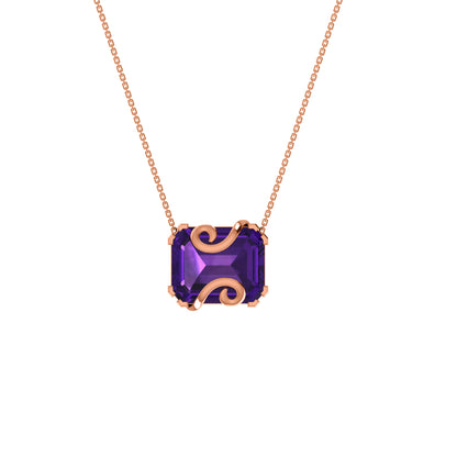 RKC 16 CT Solitär-Anhänger, 925er Silberschmuck, 14 Karat Roségold vergoldet, Gewicht 8,00 GM, Höhe 18,00 mm
