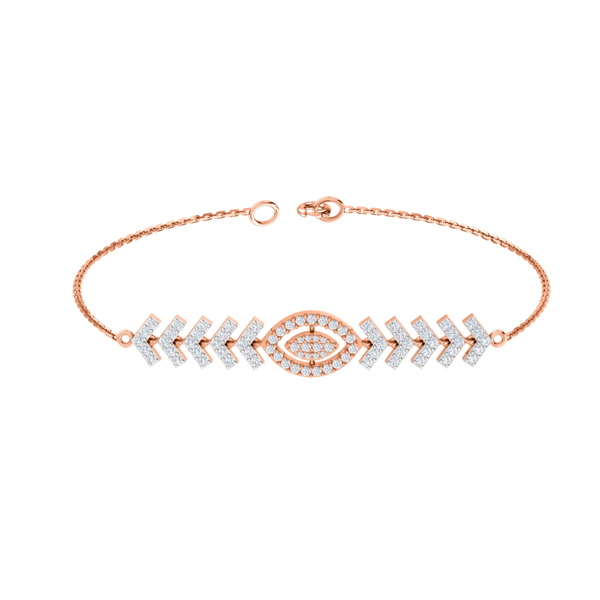 Pietra preziosa RKC in argento sterling 925 da 1,1 CT per bracciale da donna Placcato in oro giallo 14 carati Peso 6,00 GM
