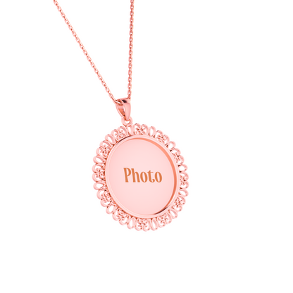 RKC Memory Photo Pendant Locket 14k Yellow Gold Plated 925 Silver Weight 6gm