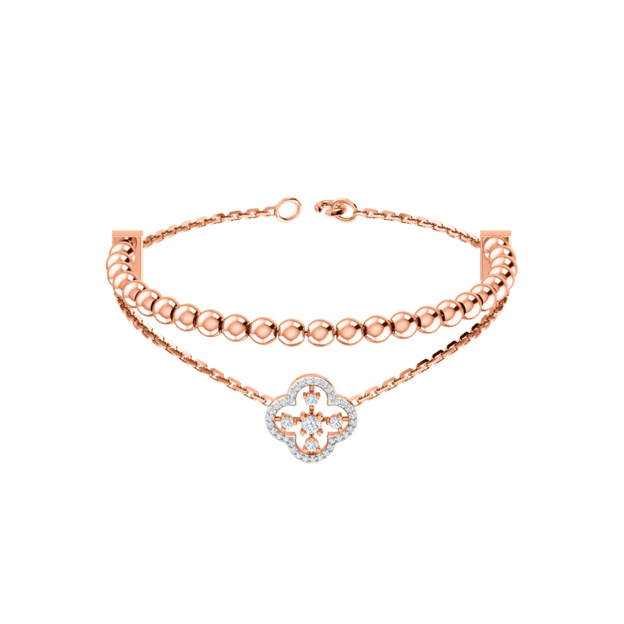 RKC Damen-Armband aus 925er-Sterlingsilber mit 0,39 Karat Moissanit, 14 Karat Gelbgold vergoldet, Gewicht 11,50 g