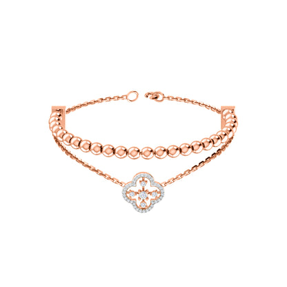 RKC Damen-Armband aus 925er-Sterlingsilber mit 0,39 Karat Moissanit, 14 Karat Gelbgold vergoldet, Gewicht 11,50 g