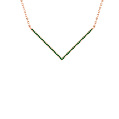 RKC 0,4 CT Moissanit Charm Halskette 925 Silber 14k Roségold vergoldet Produktgewicht 3,5 GM Höhe 24,00 MM