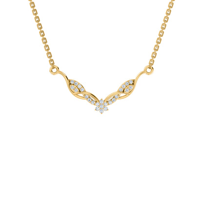 RKC 2,4 CT bezaubernde Moissanit-Halskette, 925er Silber, 14 Karat Gelbgold plattiert, Produktgewicht: 4,50 GM, Höhe: 16,50 mm