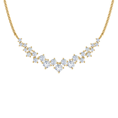 Collana affascinante con moissanite RKC da 10,35 CT Argento 925 placcato oro rosa 14k Peso del prodotto 4,80 GM