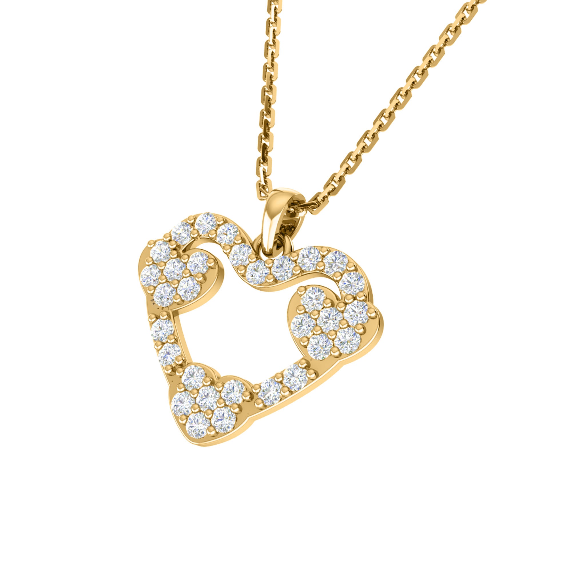 RKC 2,00 CT Moissanit-Herzanhänger, 925er Silberschmuck, 14 Karat Roségold vergoldet, Gewicht 4,30 GM, Höhe 17,80 mm