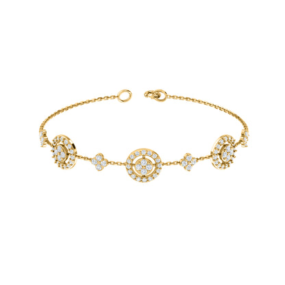 Bracciale da donna in argento sterling RKC 925 con moissanite da 1,56 ct, placcato in oro rosa 14 carati, peso 5,85 g