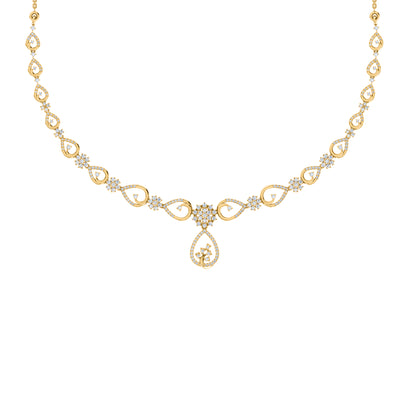 Collana affascinante con moissanite RKC 2.7 CT Argento 925 placcato oro rosa 14k Peso del prodotto 13,00 GM