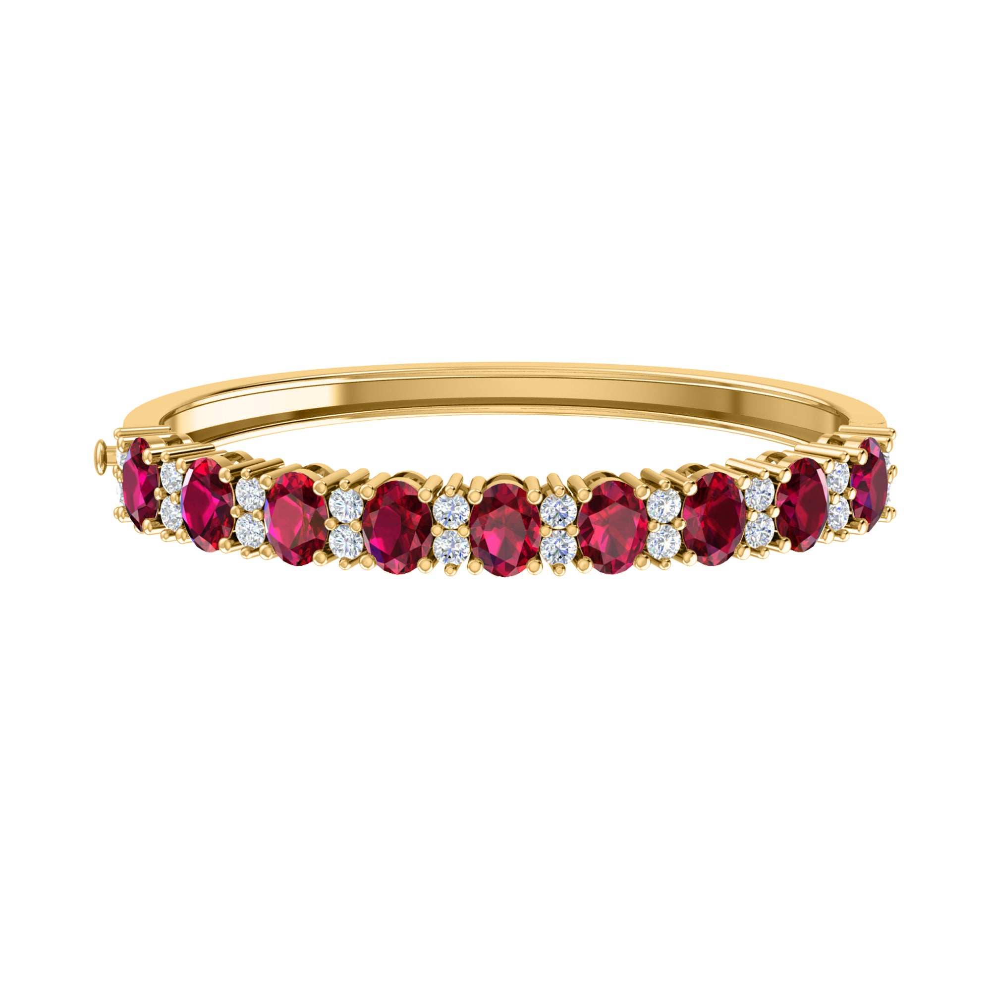 Bracciale rigido da donna in argento sterling 925 RKC da 13,25 CT, oro giallo 14 carati, peso 18,00 GM, altezza 46,00 MM