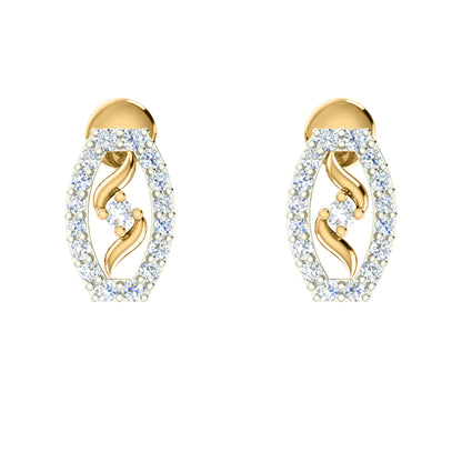 RKC 925 Silber Golden Gesamtgewicht 0,89 ct Moissanit Anhänger Gewicht 3,50 gm und Gewicht Ohrring 2,00 gm Set mit 14K Gelbgold plattiert