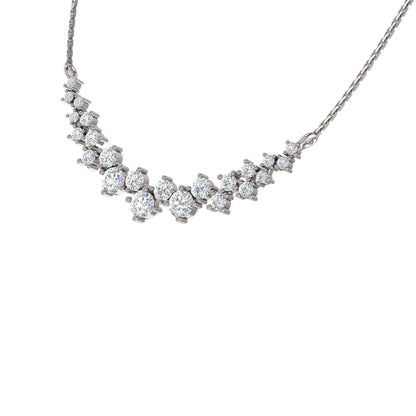 Collana affascinante con moissanite RKC da 10,35 CT Argento 925 placcato oro rosa 14k Peso del prodotto 4,80 GM