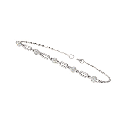 RKC 925 Sterling Silber 0,3 CT Edelstein für Damenarmband, 14 Karat Roségold vergoldet, Gewicht 3,70 GM