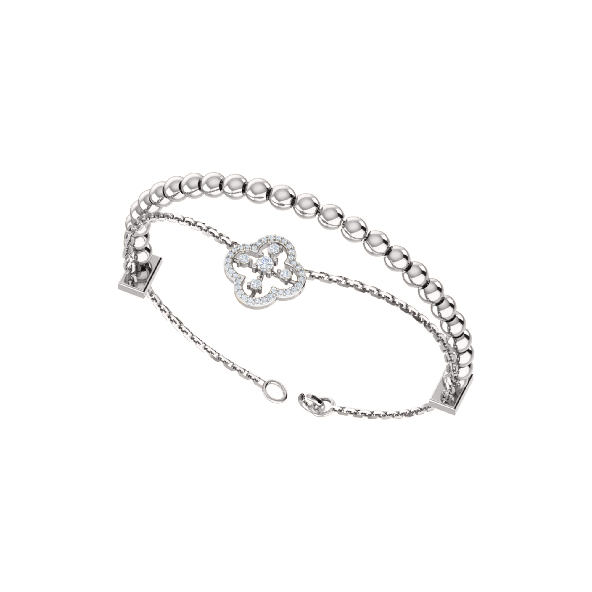 RKC Damen-Armband aus 925er-Sterlingsilber mit 0,39 Karat Moissanit, 14 Karat Gelbgold vergoldet, Gewicht 11,50 g