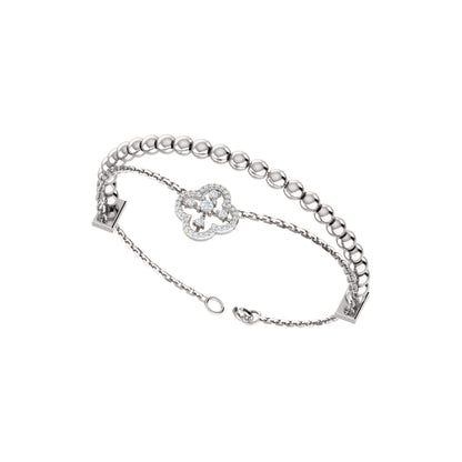 RKC Damen-Armband aus 925er-Sterlingsilber mit 0,39 Karat Moissanit, 14 Karat Gelbgold vergoldet, Gewicht 11,50 g