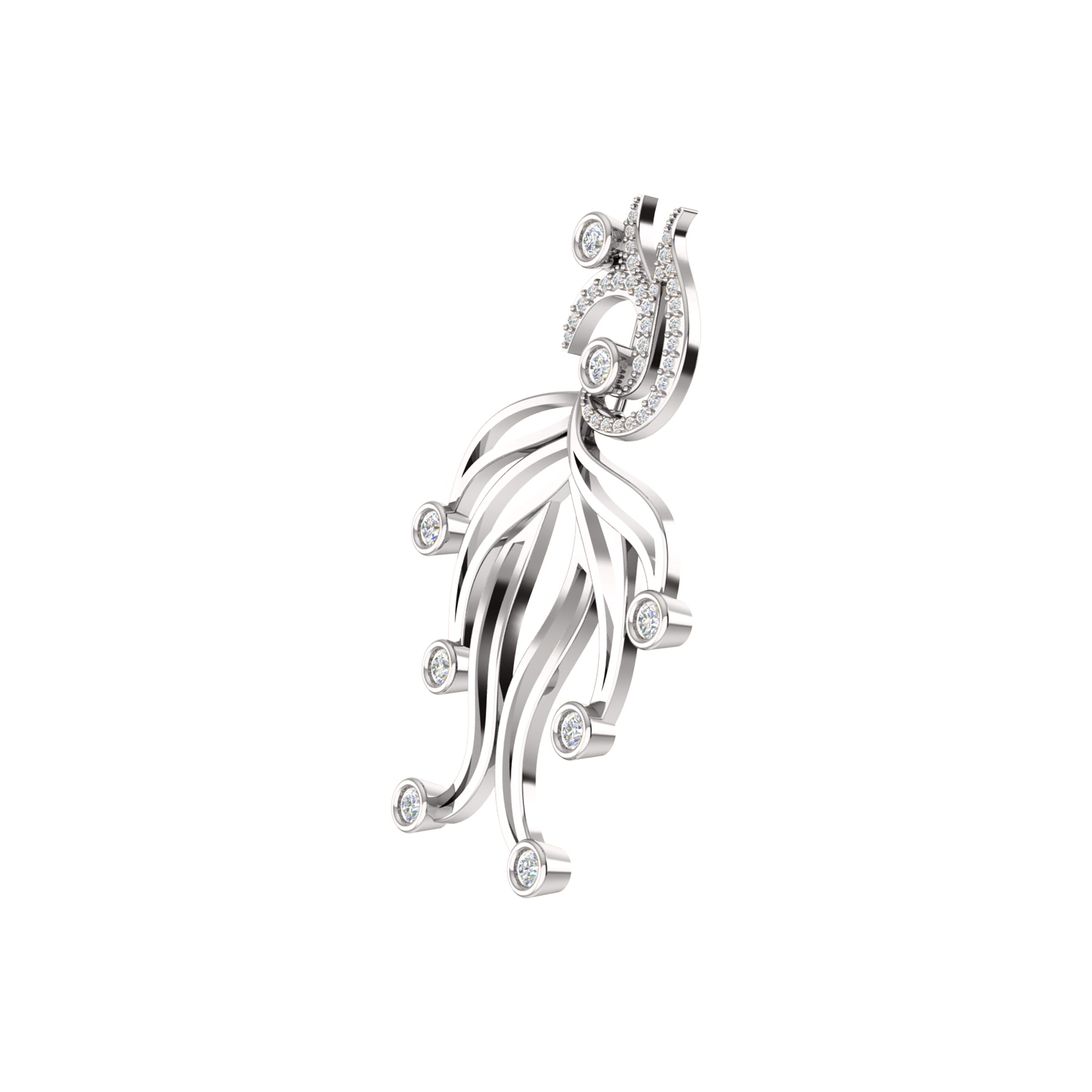 Spilla RKC Moissanite in argento sterling 925 placcata in oro rosa 14 carati Peso del prodotto 4,00 GM Altezza 39,00 MM