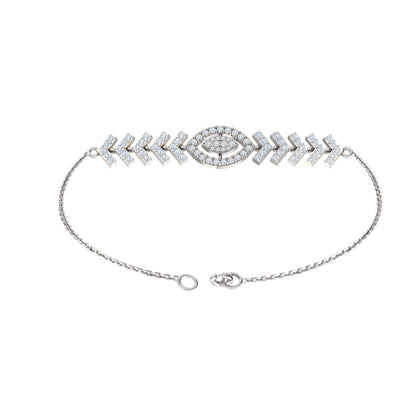 Pietra preziosa RKC in argento sterling 925 da 1,1 CT per bracciale da donna Placcato in oro giallo 14 carati Peso 6,00 GM
