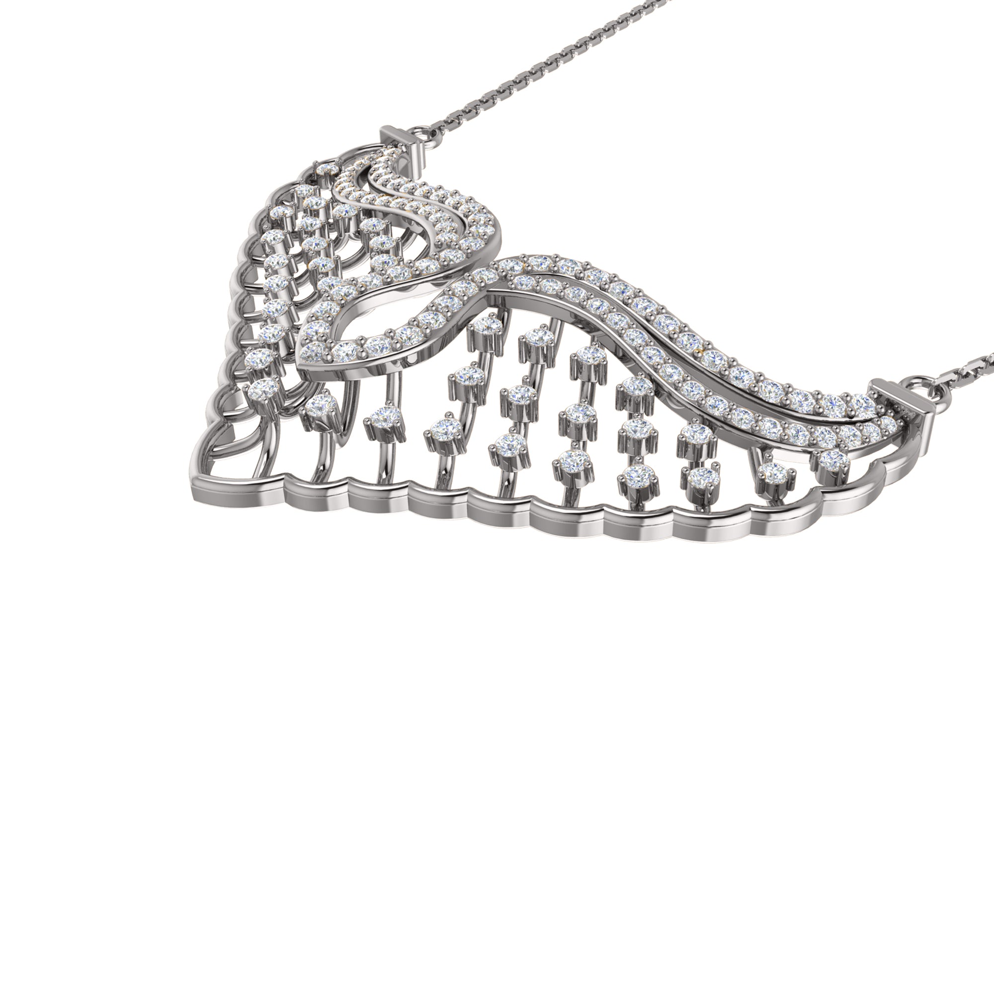 RKC 1,52 CT Moissanit Charmante Halskette 925 Silber 14k Roségold vergoldet Produktgewicht 8,00 GM Höhe 30,00 MM