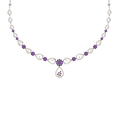 Collana affascinante con moissanite RKC 2.7 CT Argento 925 placcato oro rosa 14k Peso del prodotto 13,00 GM