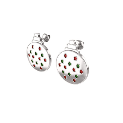 RKC 925 Sterling Silver Enamel Women Pendant Set 14K Yellow Gold Plated Wt 4.40gm Height 19.00mm