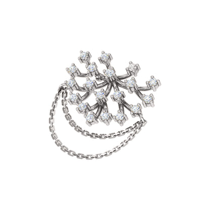 Spilla RKC Moissanite in argento sterling 925 placcata in oro giallo 14 carati Peso del prodotto 3,00 GM Altezza 23,00 MM