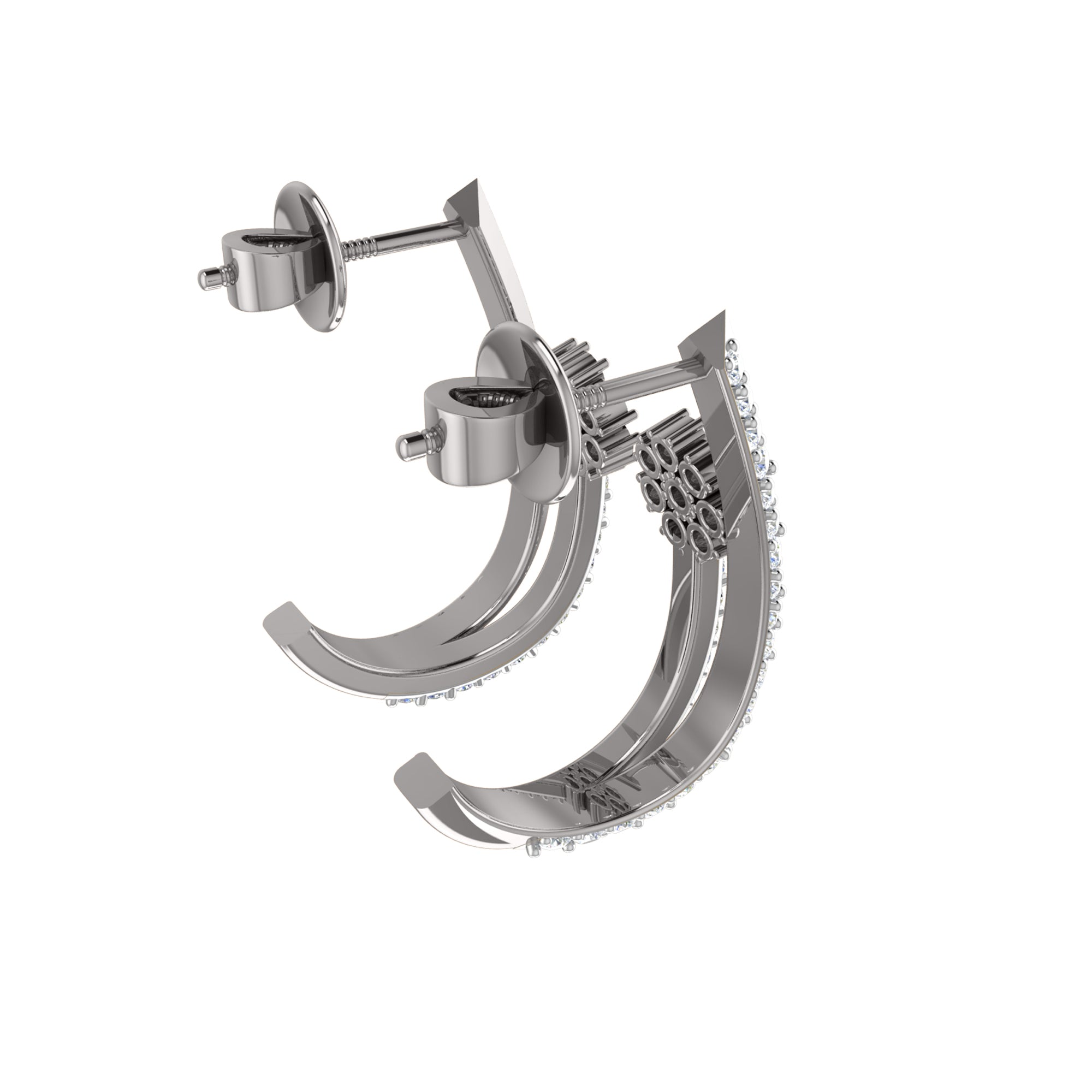 RKC 925 Sterling Silber Hoops & Huggies Ohrring Damenohrring 14 Karat Gelbgold über 3,20 WT, Höhe 20,00 mm