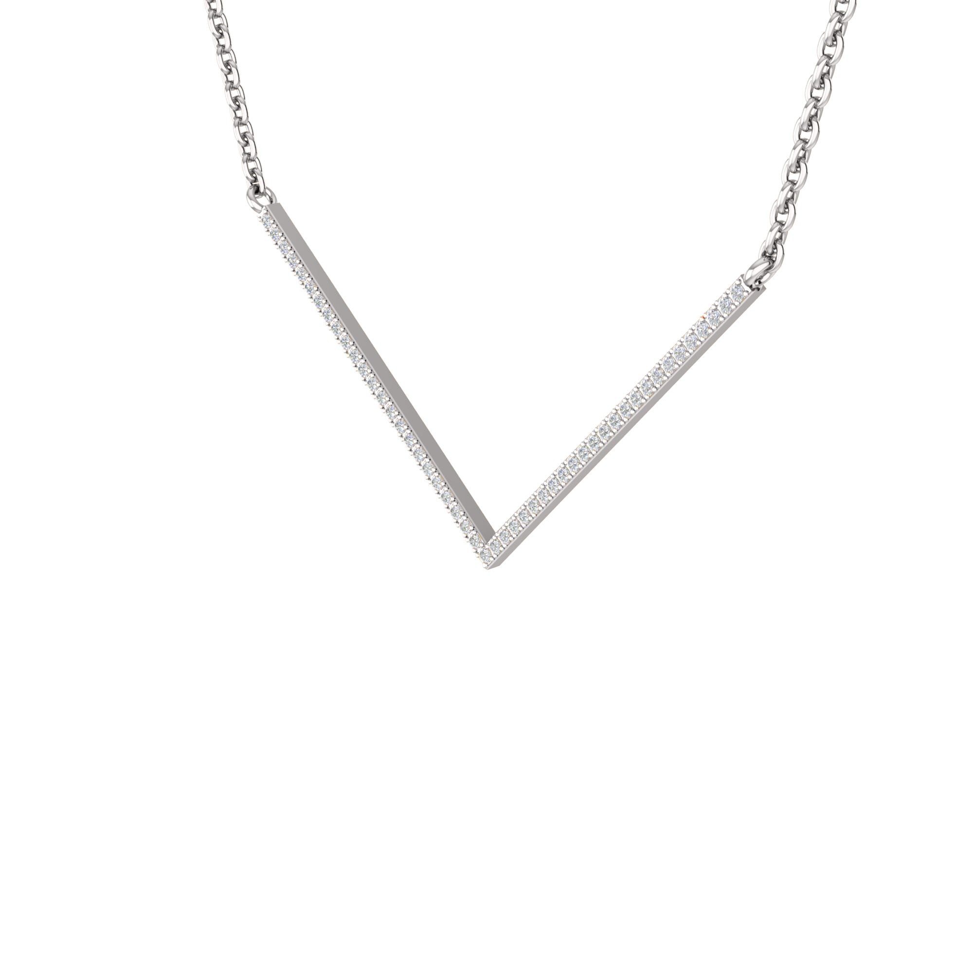 RKC 0,4 CT Moissanit Charm Halskette 925 Silber 14k Roségold vergoldet Produktgewicht 3,5 GM Höhe 24,00 MM