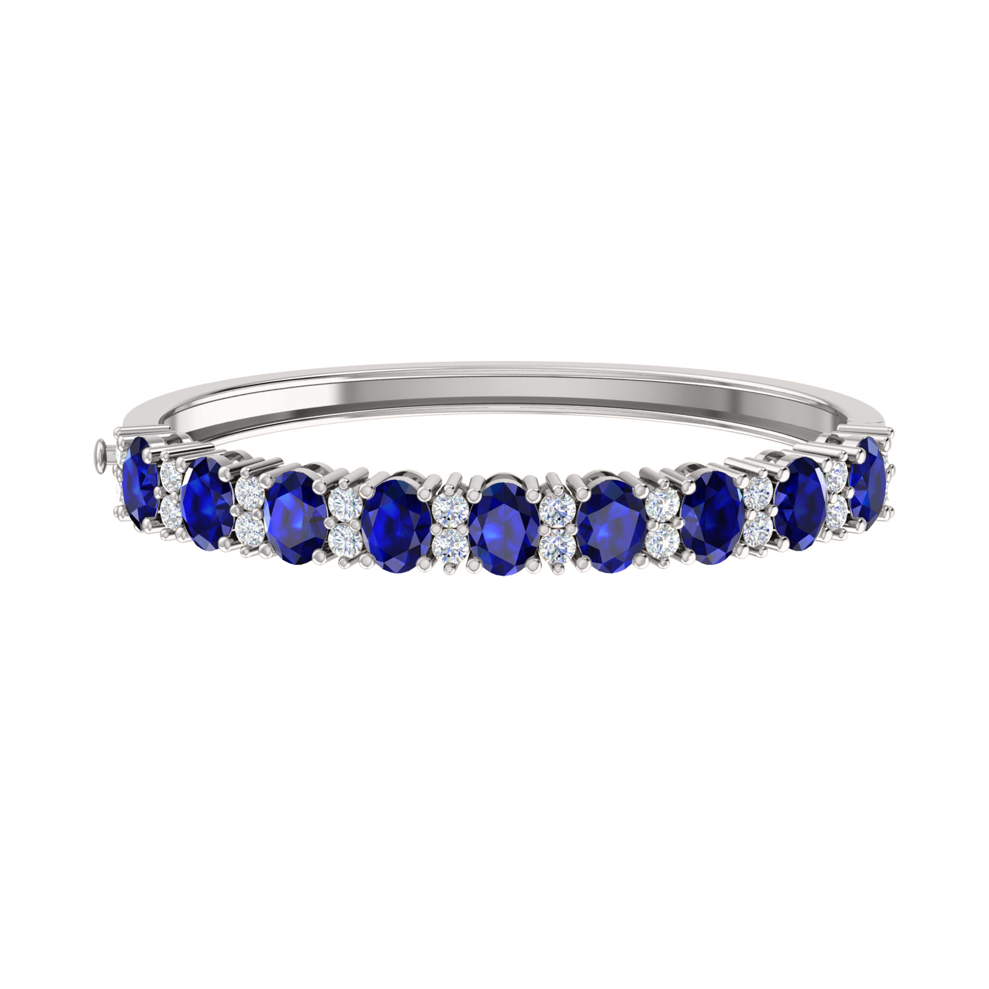 Bracciale rigido da donna in argento sterling 925 RKC da 13,25 CT, oro giallo 14 carati, peso 18,00 GM, altezza 46,00 MM
