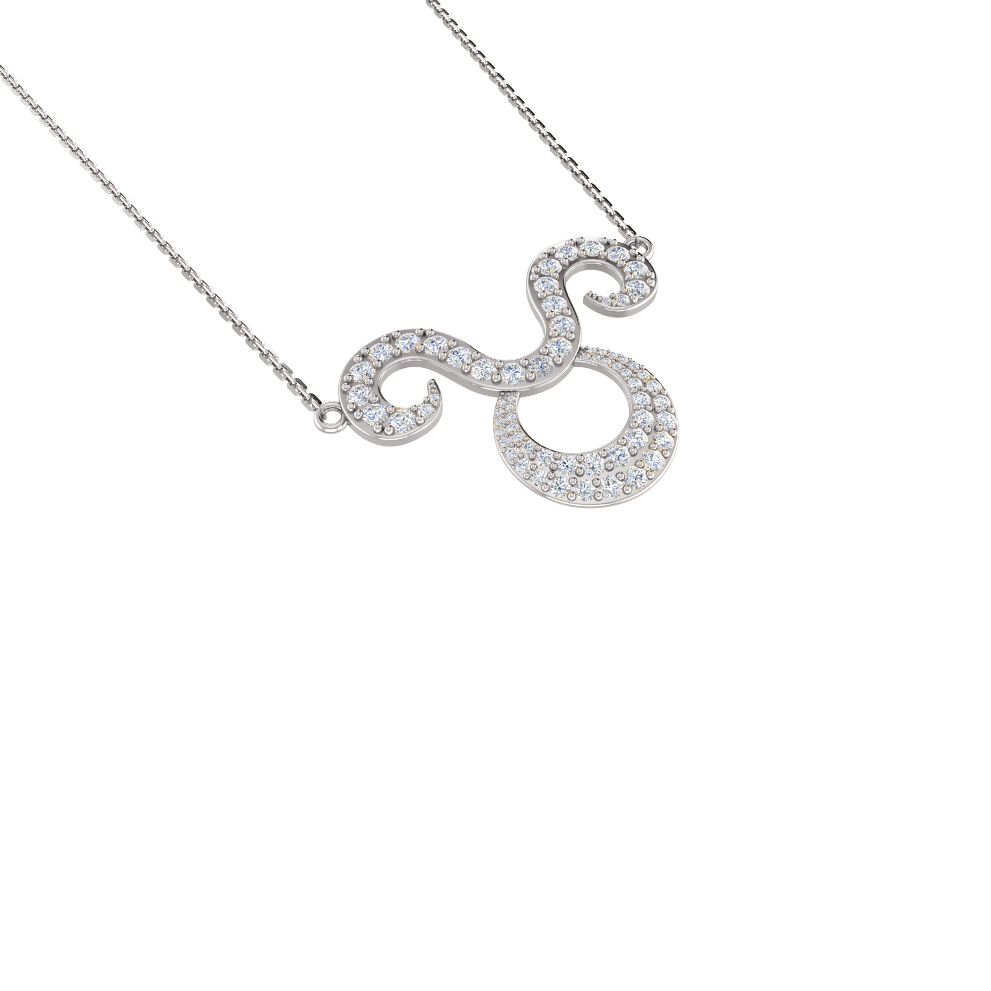 RKC 1,60 ct Moissanit Charming Aries Halskette Set 925 Silber 14 Karat Gelbgold plattiert Gewicht 5,00 g Höhe 25,40 mm
