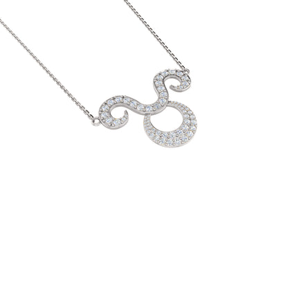RKC 1,60 ct Moissanit Charming Aries Halskette Set 925 Silber 14 Karat Gelbgold plattiert Gewicht 5,00 g Höhe 25,40 mm
