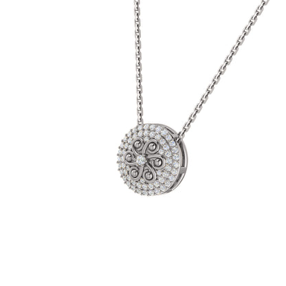 Ciondolo in moissanite RKC 2,9 CT, gioielli in argento 925, placcato in oro giallo 14 carati, peso 4,00 GM, altezza 13,50 mm