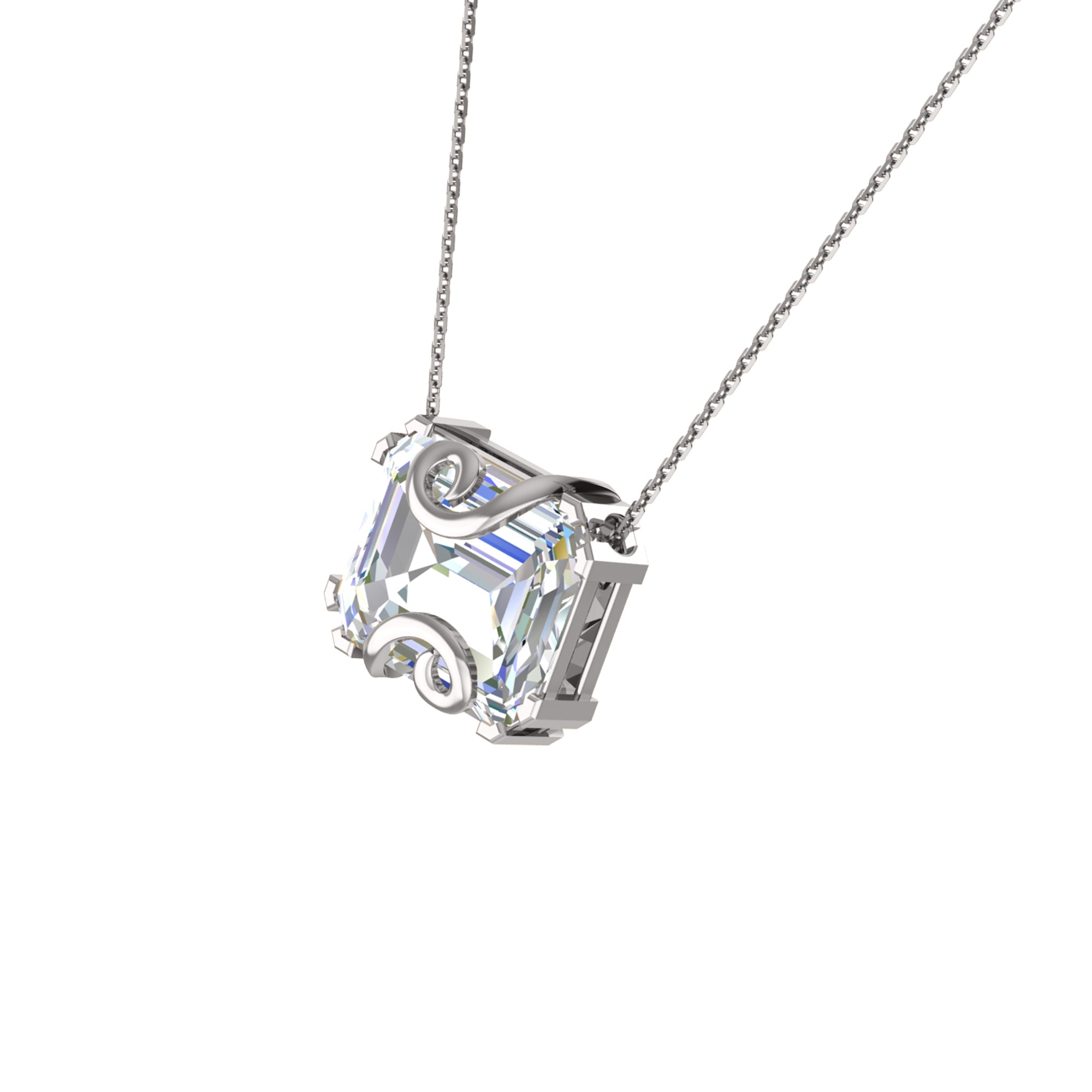 RKC 16 CT Solitär-Anhänger, 925er Silberschmuck, 14 Karat Roségold vergoldet, Gewicht 8,00 GM, Höhe 18,00 mm