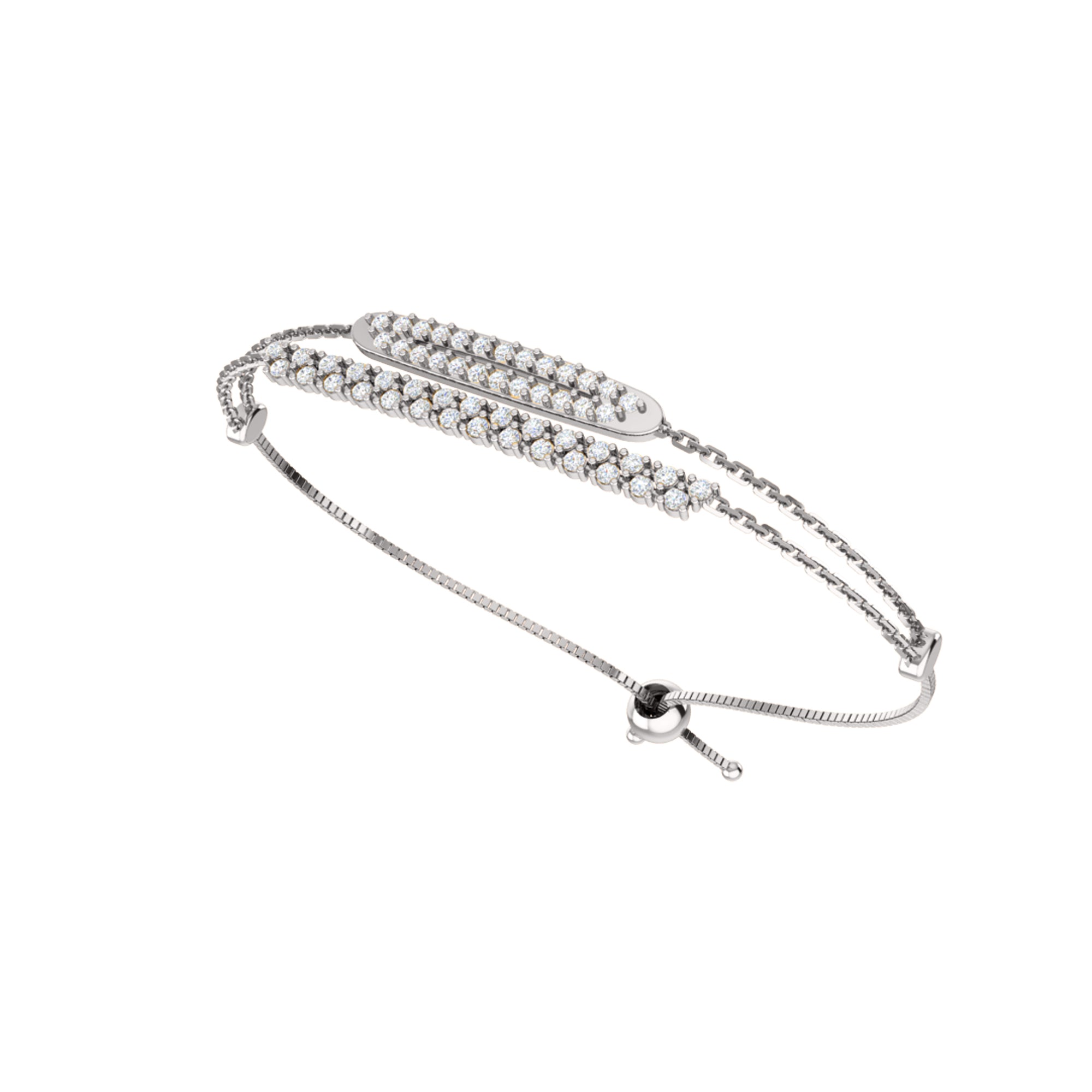 RKC Damen-Armband aus 925er-Sterlingsilber mit 0,81 Karat Moissanit, 14 Karat Gelbgold vergoldet, Gewicht 4,50 g, Höhe 36,85 mm