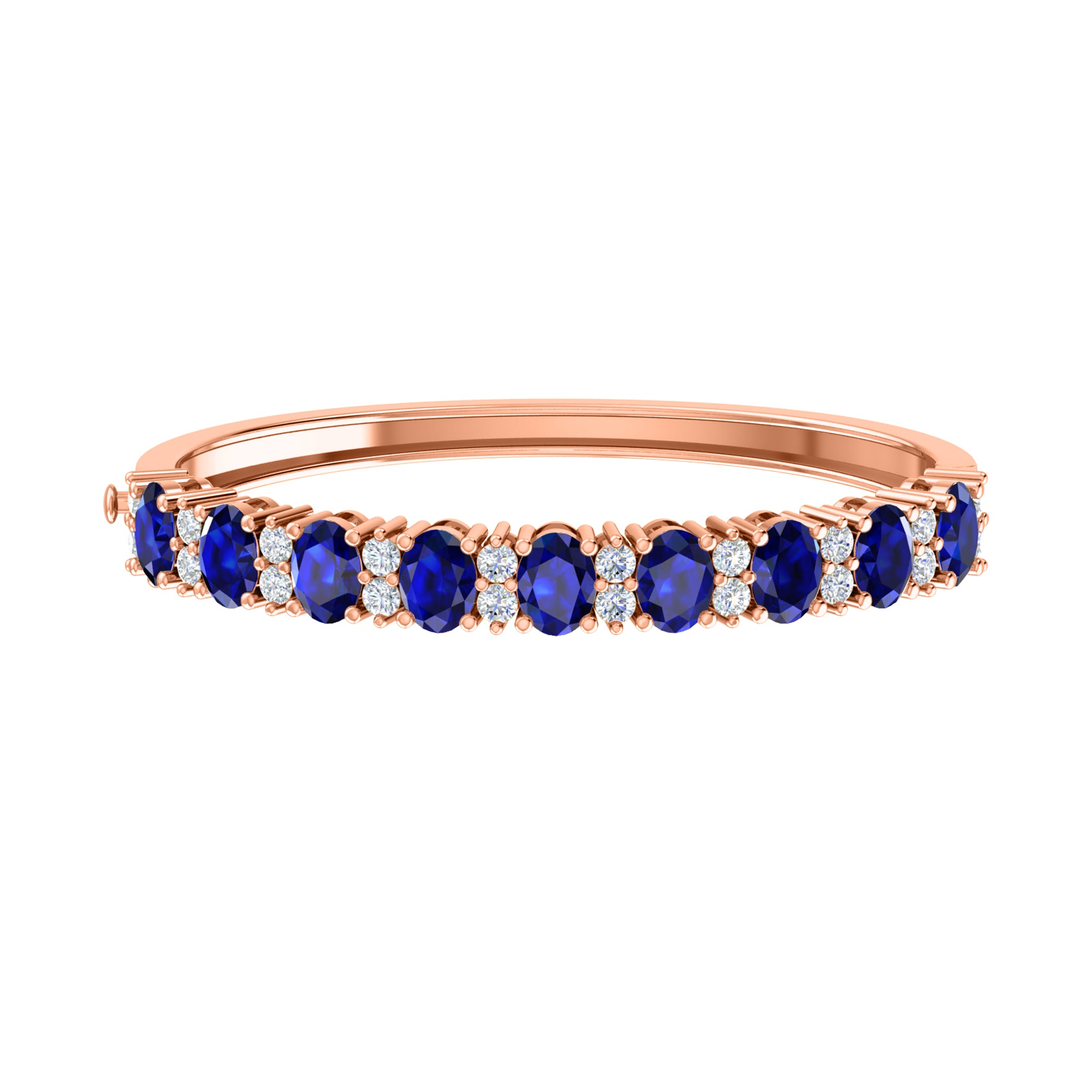 Bracciale rigido da donna in argento sterling 925 RKC da 13,25 CT, oro giallo 14 carati, peso 18,00 GM, altezza 46,00 MM