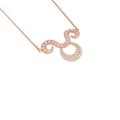 RKC 1,60 ct Moissanit Charming Aries Halskette Set 925 Silber 14 Karat Gelbgold plattiert Gewicht 5,00 g Höhe 25,40 mm