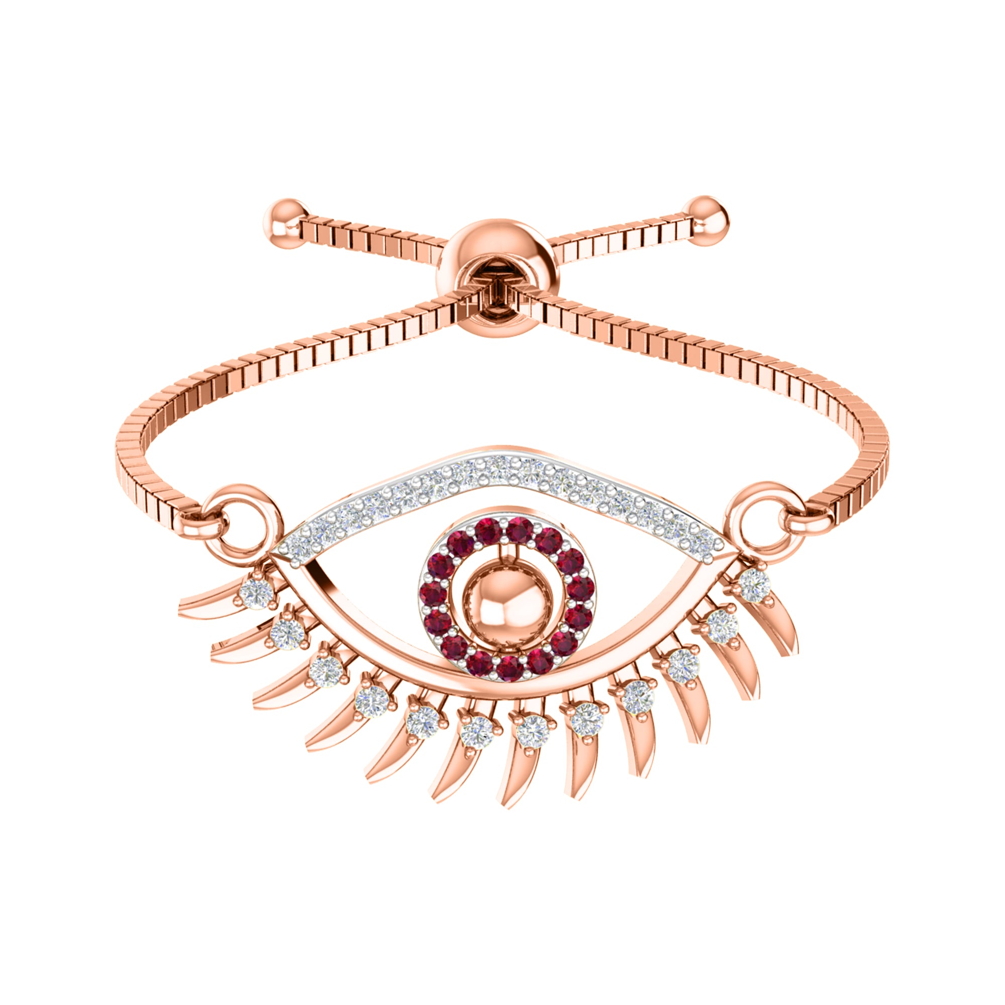 Bracciale da donna con pietre preziose multiple in argento sterling 925 RKC da 0,14 ct, placcato in oro giallo 14 carati, peso 3,80 GM, altezza 10,00 mm