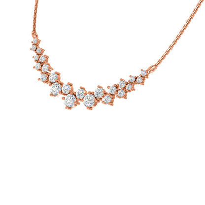 Collana affascinante con moissanite RKC da 10,35 CT Argento 925 placcato oro rosa 14k Peso del prodotto 4,80 GM