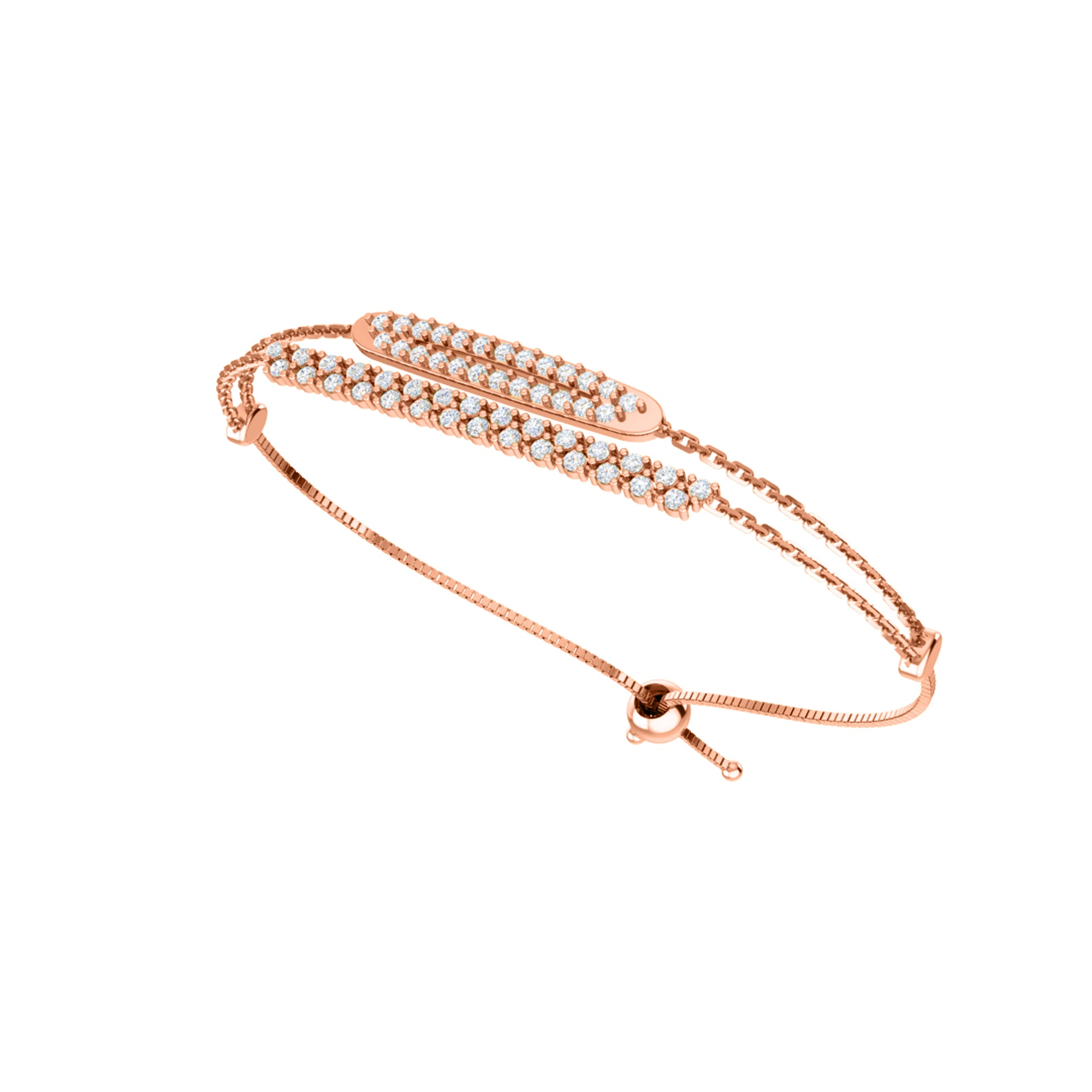 RKC Damen-Armband aus 925er-Sterlingsilber mit 0,81 Karat Moissanit, 14 Karat Gelbgold vergoldet, Gewicht 4,50 g, Höhe 36,85 mm
