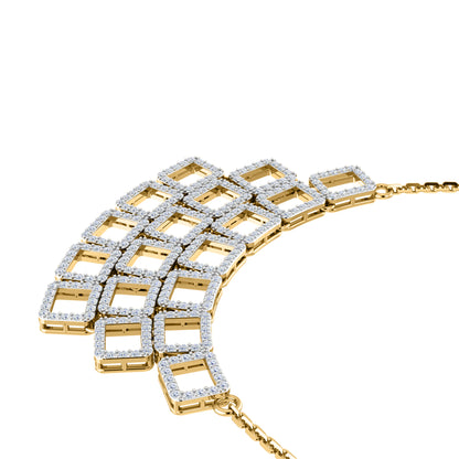 RKC 2,6 CT Moissanit-Halskette, 925er Silber, 14 Karat Gelbgold plattiert, Produktgewicht: 8,00 GM, Höhe: 20,00 mm