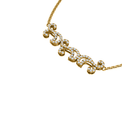 Collana affascinante con moissanite RKC 1.1 CT Argento 925 placcato oro rosa 14k Peso del prodotto 5,50 GM Altezza 11,00 MM