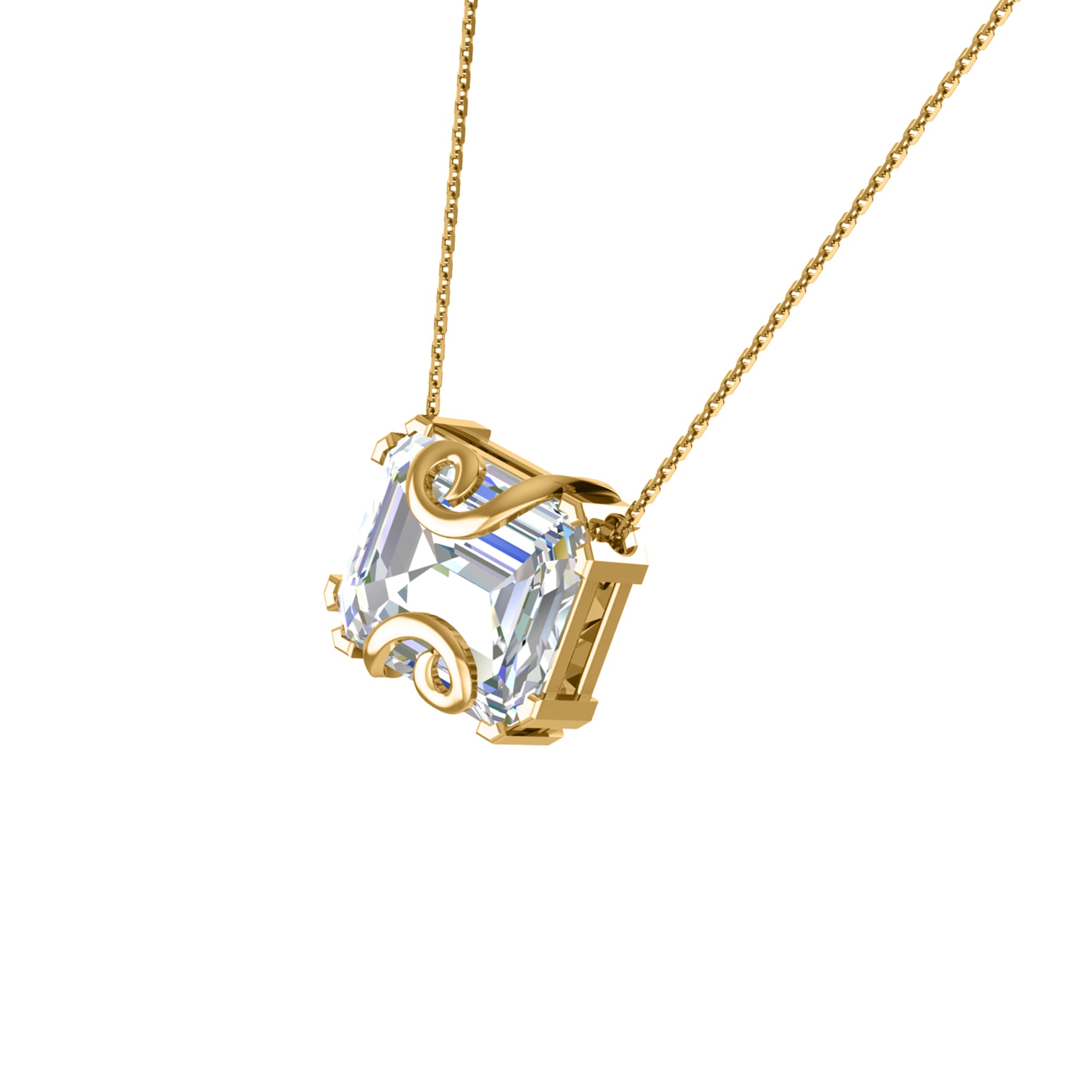 RKC 16 CT Solitär-Anhänger, 925er Silberschmuck, 14 Karat Roségold vergoldet, Gewicht 8,00 GM, Höhe 18,00 mm