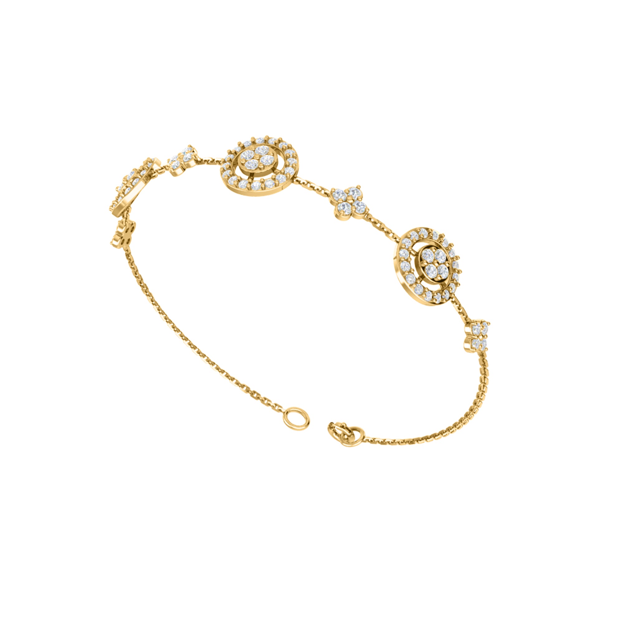 Bracciale da donna in argento sterling RKC 925 con moissanite da 1,56 ct, placcato in oro rosa 14 carati, peso 5,85 g